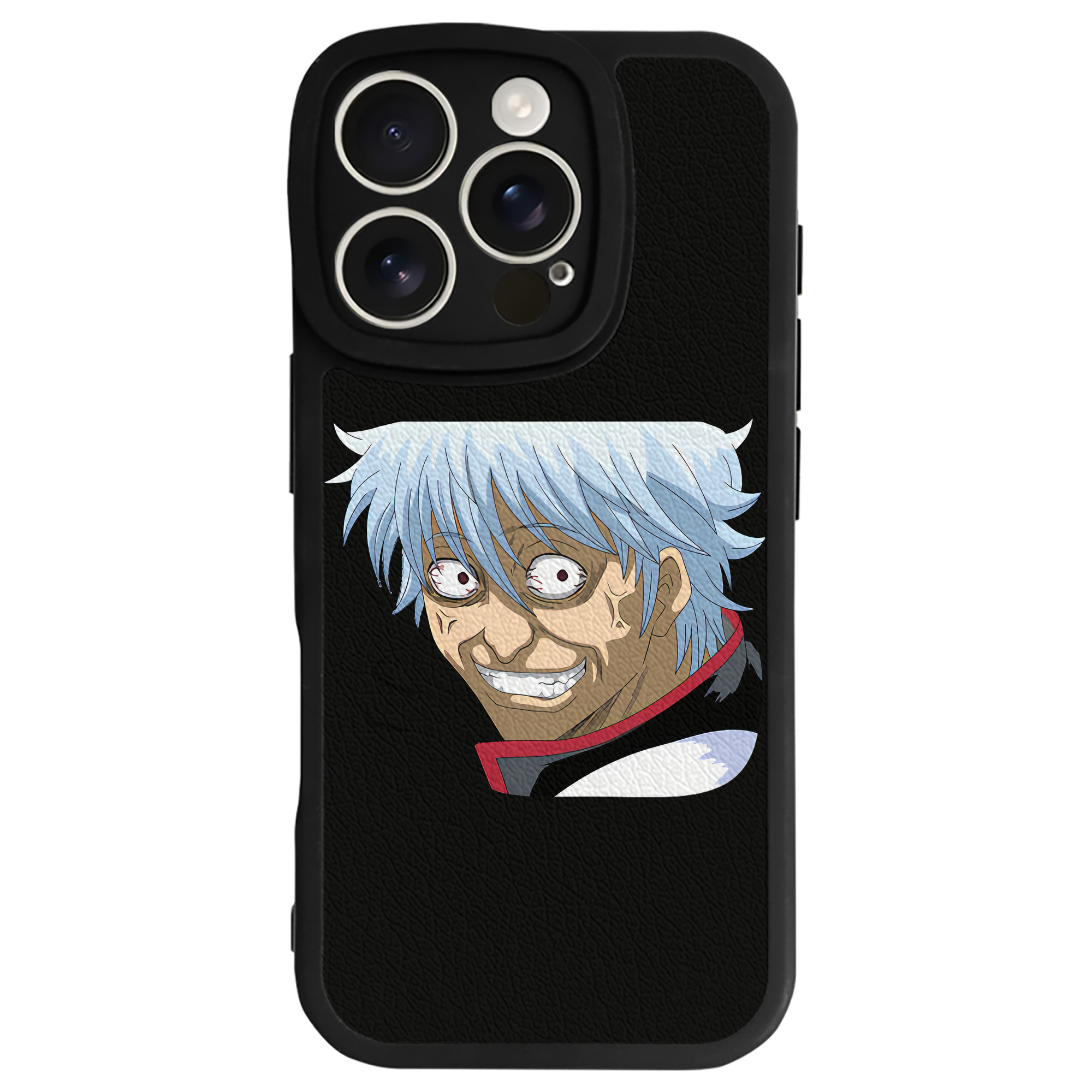 （画像用） ぎんたま 坂田銀時（さかたぎんとき） 神楽 志村新八（しむら しんぱち） GINTAMA Sakata Gintoki Kagura Shimura Shinpachi 【iPhone 16シリーズ対応】シリコンスマホケース（レザー調） 材質：シリコン